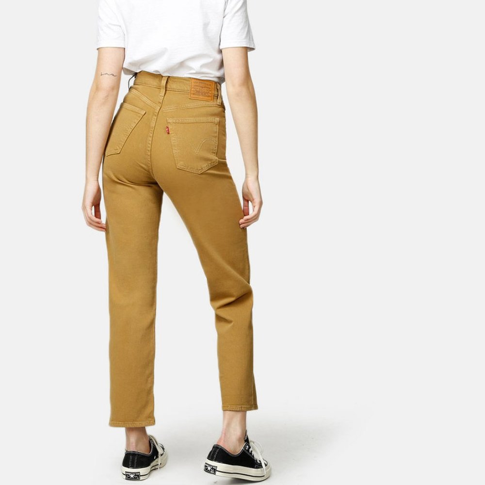 Levi's Ribcage Straight One Track Mind Brown Jeans